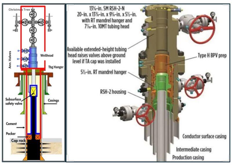 Well integrity wellhead diagram